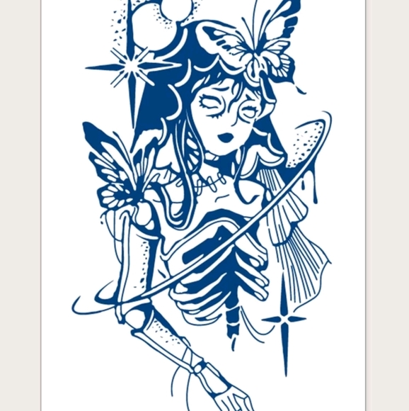 ๐5 for $25* Goth Girl Temporary Pectin Tattoo - Picture 3 of 6